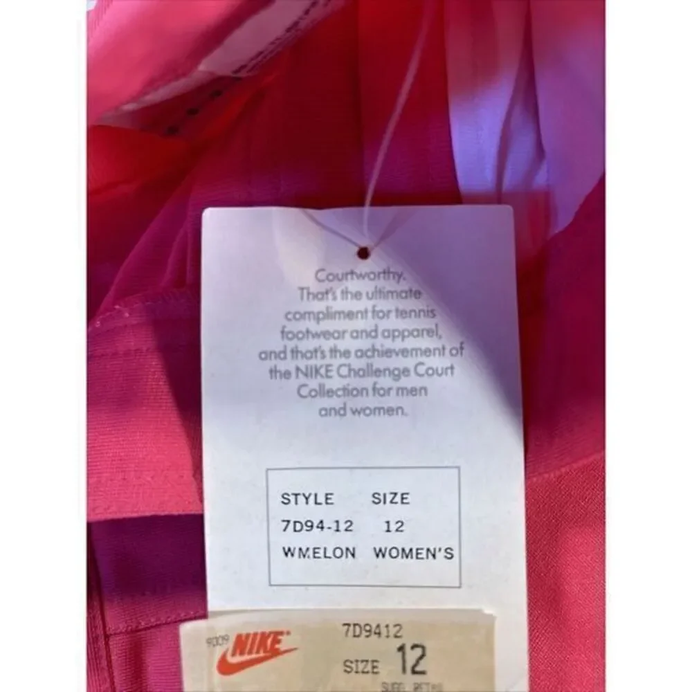 NWT Nike‎ Challenge Court Tennis Skirt Pink Zip Vintage Style 7D94-12